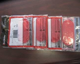 4 Truck-lite Red Oblong reflector lights with tape #54-3