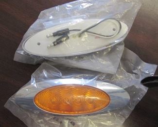 2 NEW Truck Side Marker Clearance Cab 4 LED Amber light  6 1/2"LX2 1/4"Wx5/8"  Peterbilt, KW