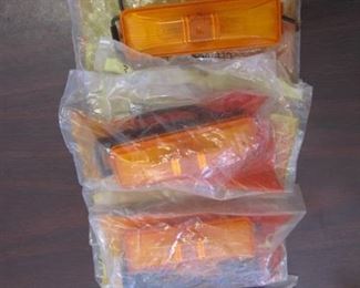 4 New in Bag Peterson 4" Rectangle Amber Clearance/Marker  lights # 2637A