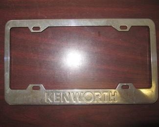 Kenworth Chrome License Plate Holder used