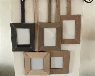 Leather picture frames