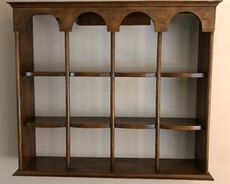 Wall-mounted shelving unit -- great for displaying collectibles, pottery, etc.
