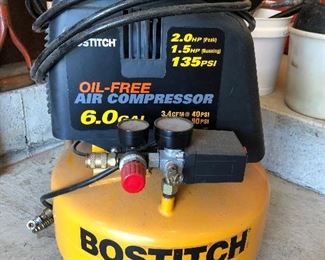 Bostitch 6.0-gal. oil-free air compressor.