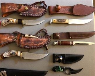 Collectible knives by Case, Estwing and others.