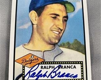 Lot 183
Autographed 2001 Topps Heritage Ralph Branch Card