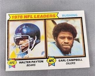 Lot 208
1979 Topps Walter Payton Earl Campbell Card