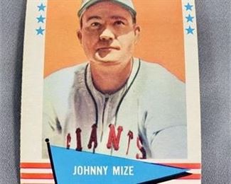 Lot 193
1961 Fleer Johnny Mize Card