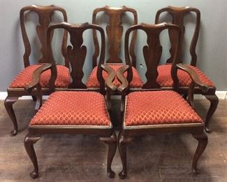 VTG. HARD WOOD DINING CHAIRS