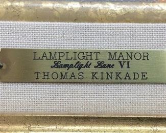 THOMAS KINKADE #431/4950 LAMPLIGHT MANOR OIL ON CANVAS