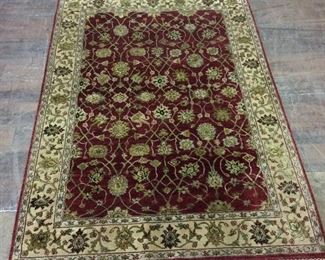 100% WOOL AREA RUG 6.3 BY 4