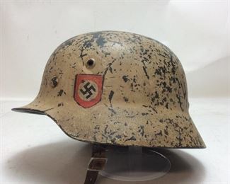 WW2 GERMAN NAZI SNOW CAMMO COMBAT HELMET