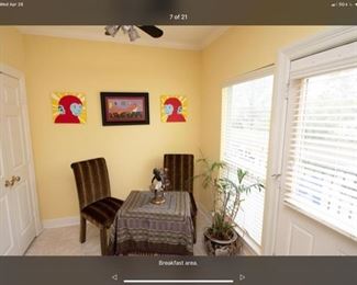 parsons chairs, Asian fishbowl planters