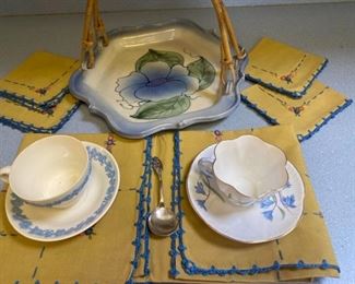 181K Shelley and Wedgwood Teacups and Saucers