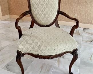 Arm Chair w/Carved Accents