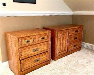 HINKLE 4 Drawer Chest & 3 Drawer Chest w/Cabinet