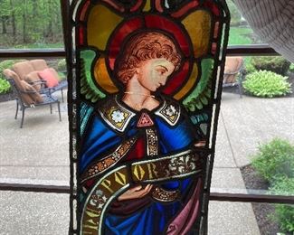 Vintage Stained Glass Panel