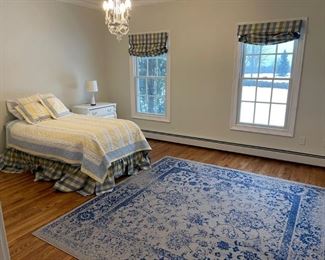 Blue and gray area rug 