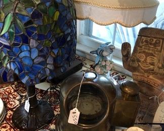 Lamp and antique items