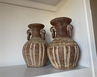 Ceramic water jugs, a matching pair