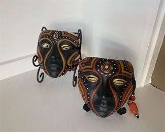 Decorative Aboriginal masks, Australia