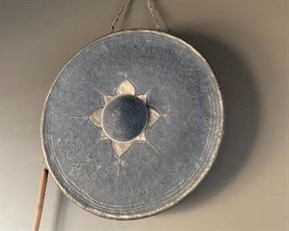 Hand hammered gong