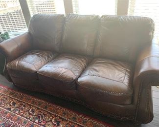 Leather sofa, 3 cushion