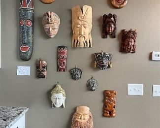 Hand carved masks from around the world