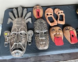Artisan Thai masks bought in country