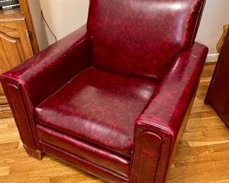 Mid century leather chair!