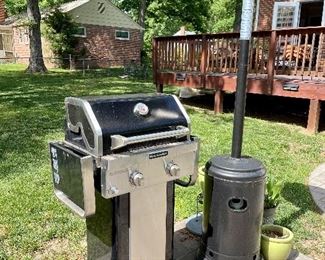 KitchenAid Grill with new tank and Outdoor heater - comes with almost full tank