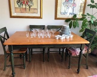 Pier One Farm table with six chairs 