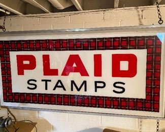 Vintage "PLAID STAMPS" Electric sign