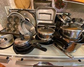 Miscellaneous pots and pans