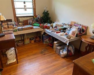 Books, office supplies, Christmas decorations, pamphlets