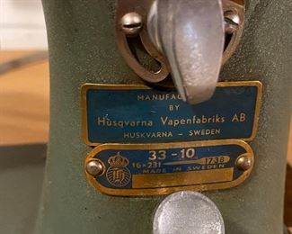 Close up of Husqvarna label