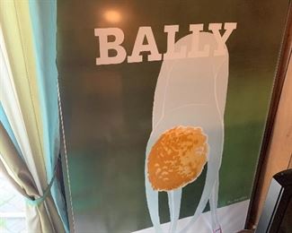 Very cool large Bally framed poster