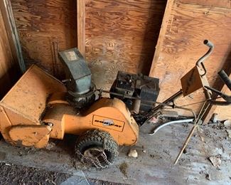 Vintage bobcat snow blower (has compression and pulls smooth) did not attempt to start. Please ask at register to see it. Briggs and Stratton