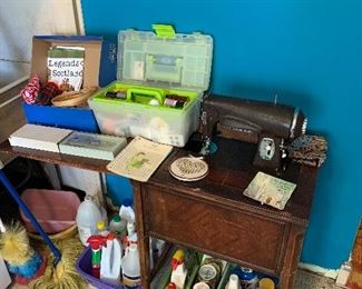 Sewing machine, cleaning supplies