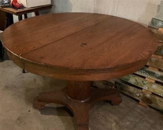 Early oak table with choice of two tops