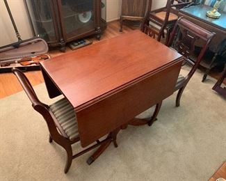 Duncan Phyfe style table and 6 chairs