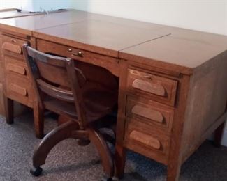 Antique Standard Furniture Company Desk and Chair 