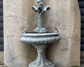Truly one of the most beautiful bronze fountains. Please look at pictures to see the craftsmanship 
66”H x 30” W x 23”D