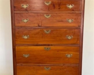 Antique Chippendale tall chest, Siraco 1770