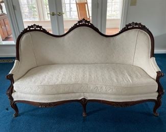 Antique Camelback sofa