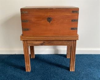 Antique chest on stand