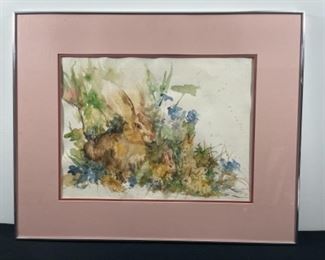 Sally Vance watercolor rabbit