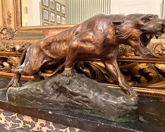 Thomas François Cartier (French 1879-1943) bronze of a panther
