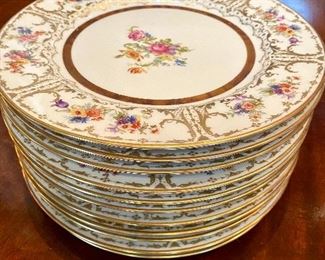 Set of 12 Limoges dinner plates