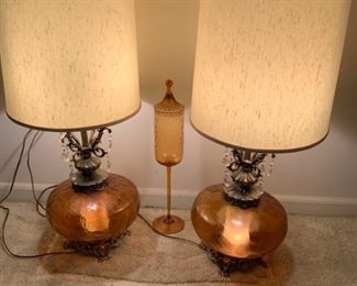 Amber Glass Lamps