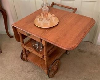 Wooden Bar Cart